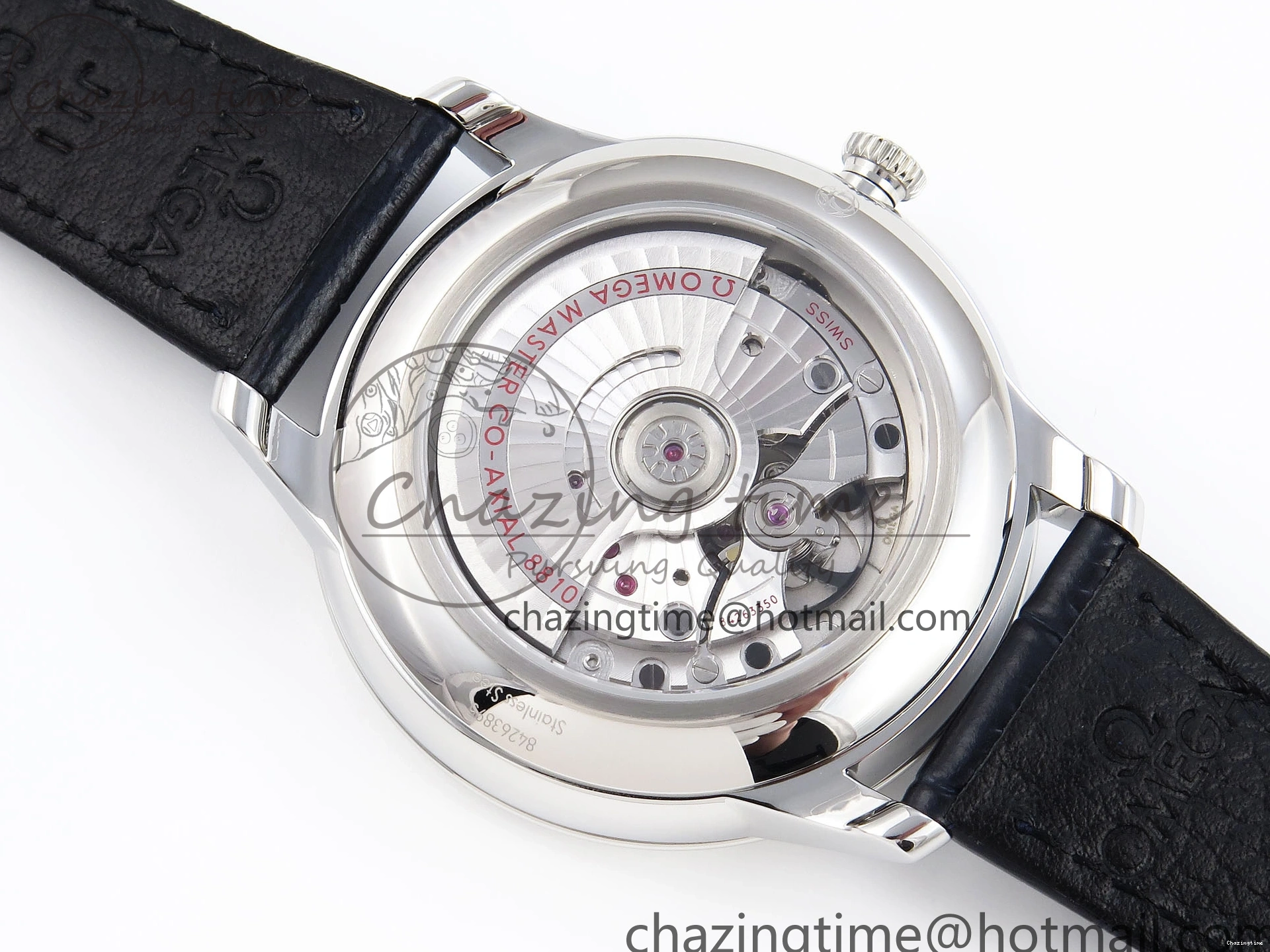 0413 Trendsetting De Ville Power Reserve SS MKF 1:1 Best Edition Blue Textured Dial on Black Leather Strap A 7742